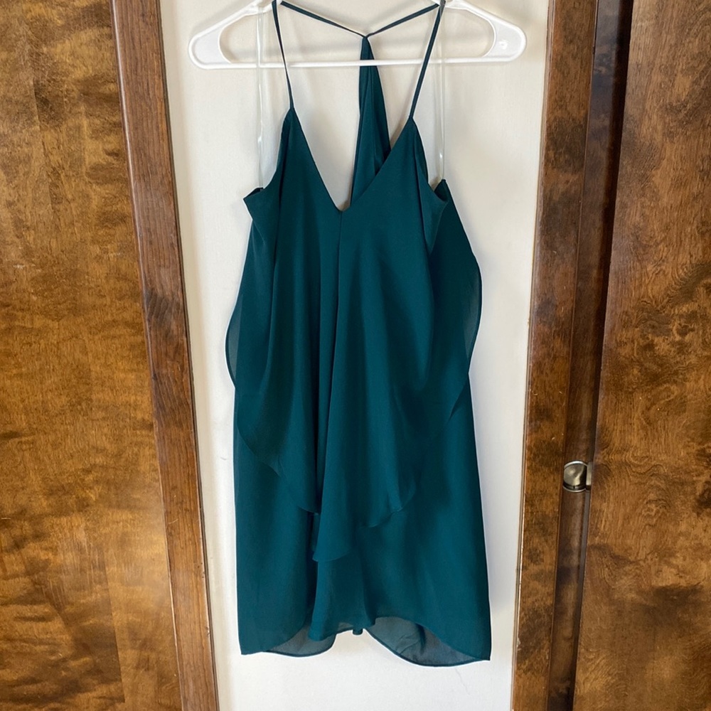 Emerald green mini dress